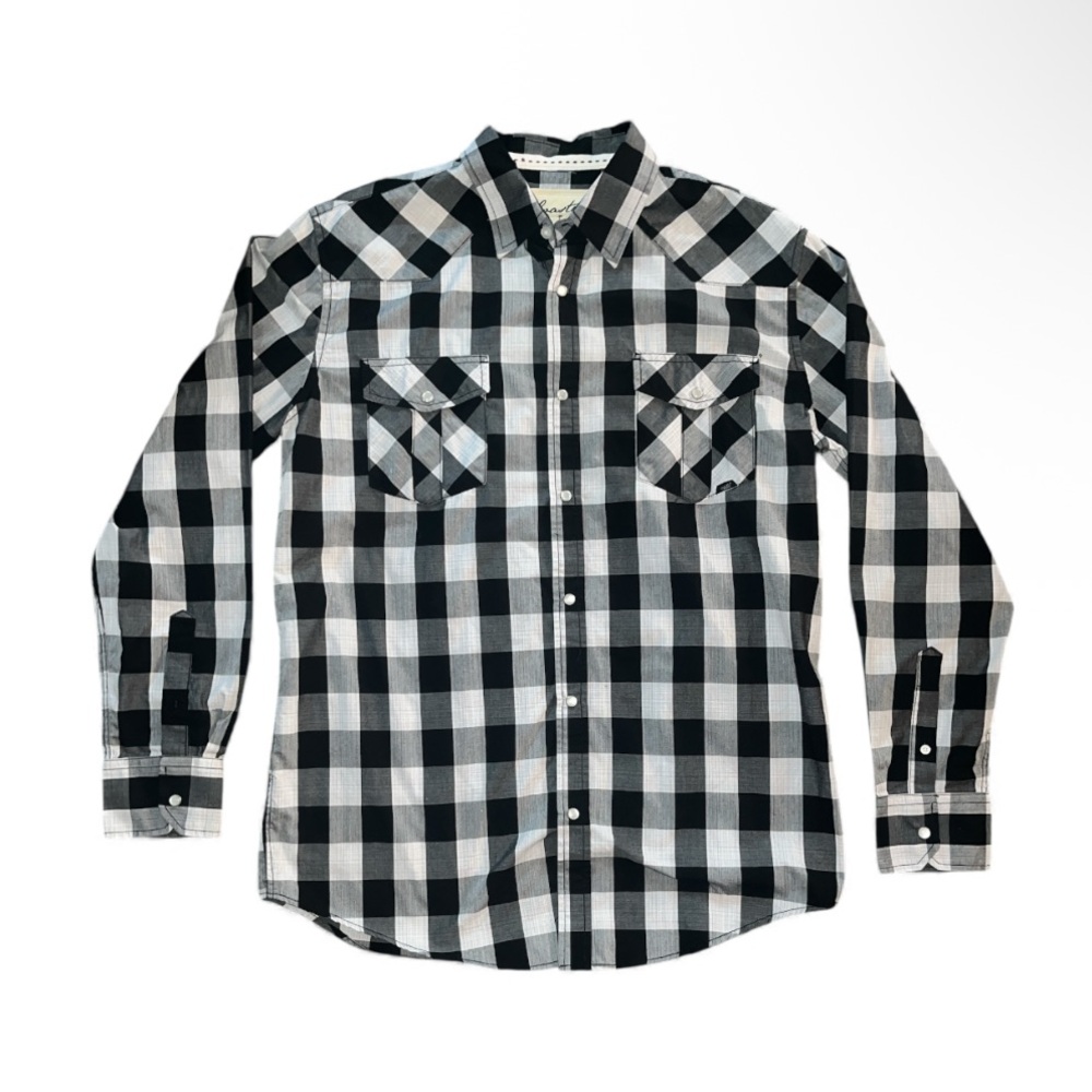 Coastal Western Plaid Pearl Button Down Shirt